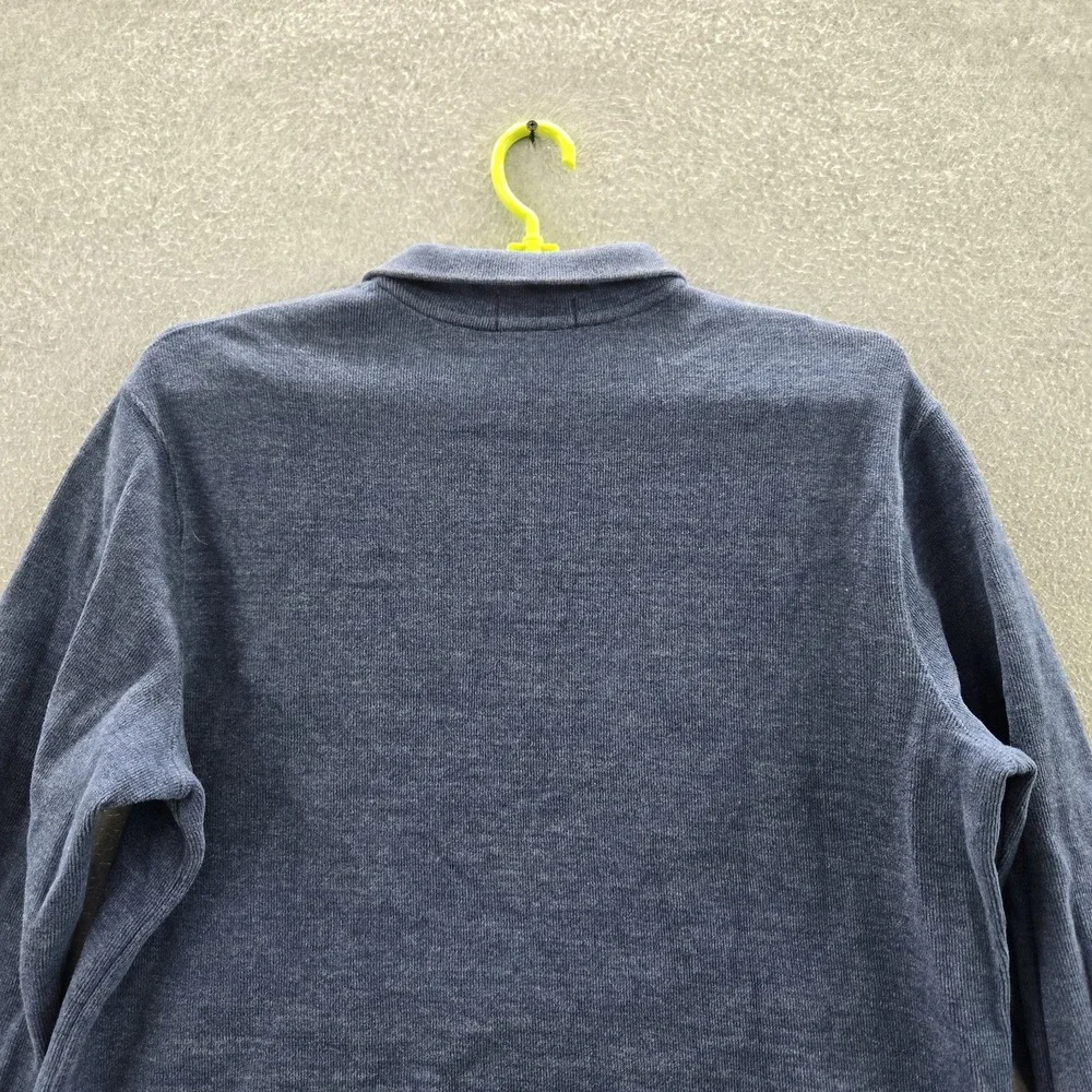Polo Ralph Lauren Men Sweatshirt L Blue Player Embroidery Zipper Long‎ Sleeve